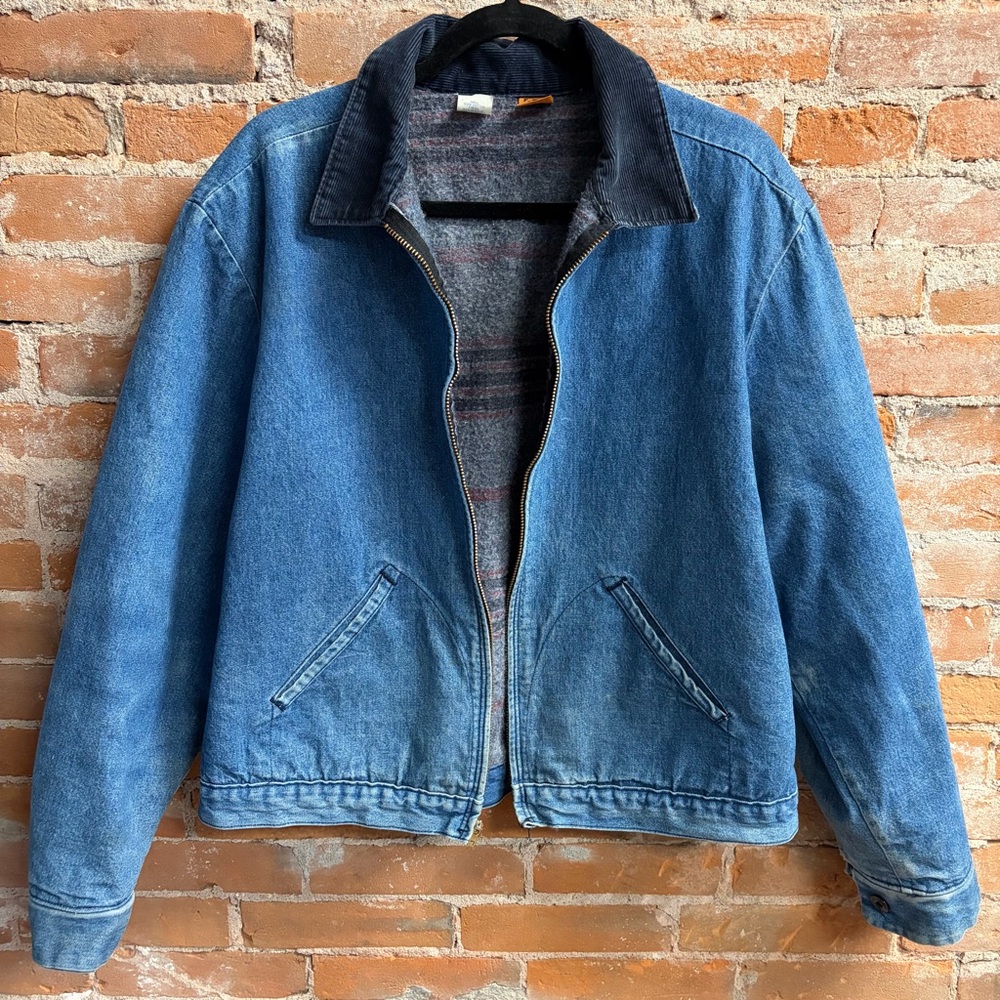 VTG Wrangler Big Ben Blanket-Lined Denim Jacket Workwear Chore Coat Men’s 46